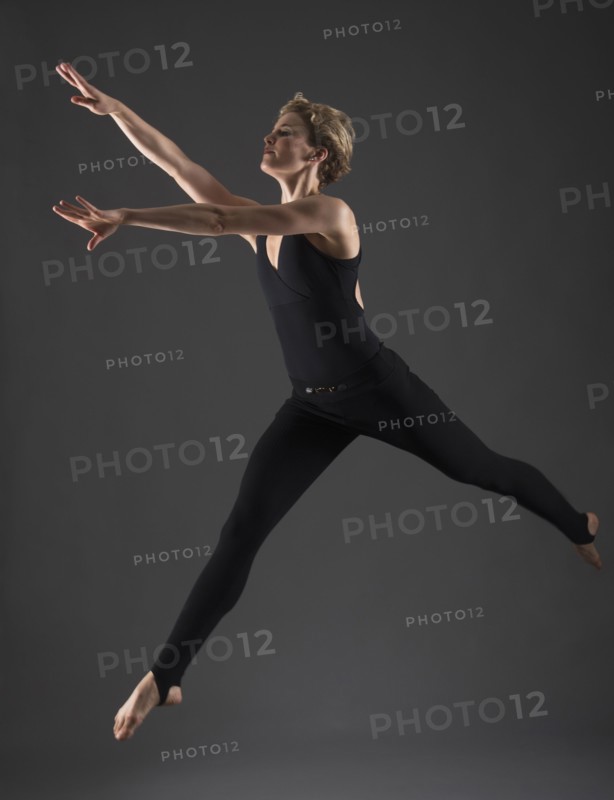 Studio shot of female ballet dancer.