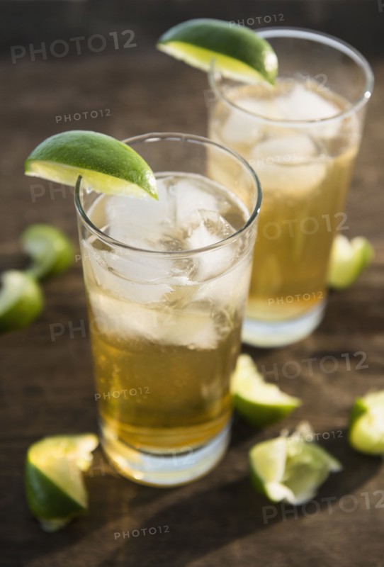 Dark and stormy cocktail