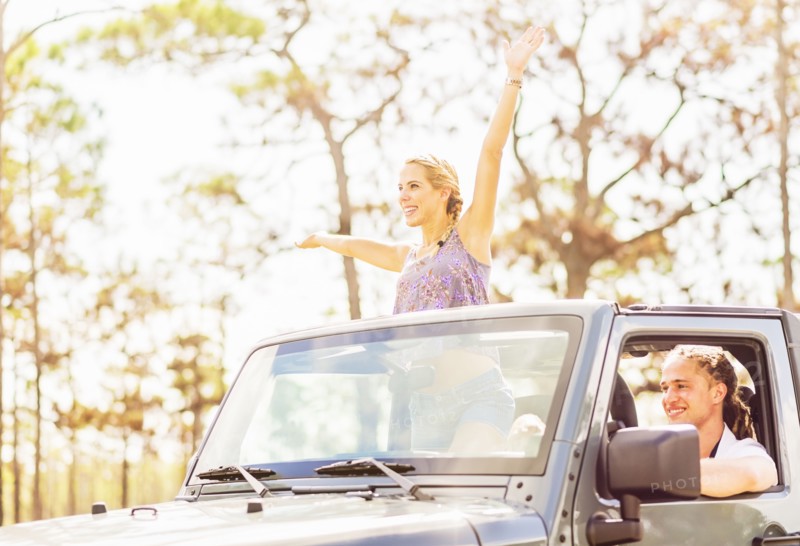 Couple in car