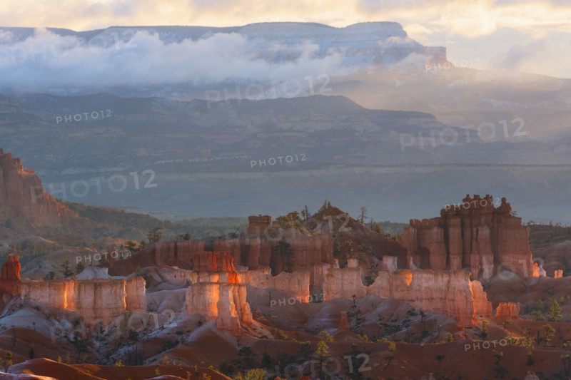 Pinnacles canyon at sunset