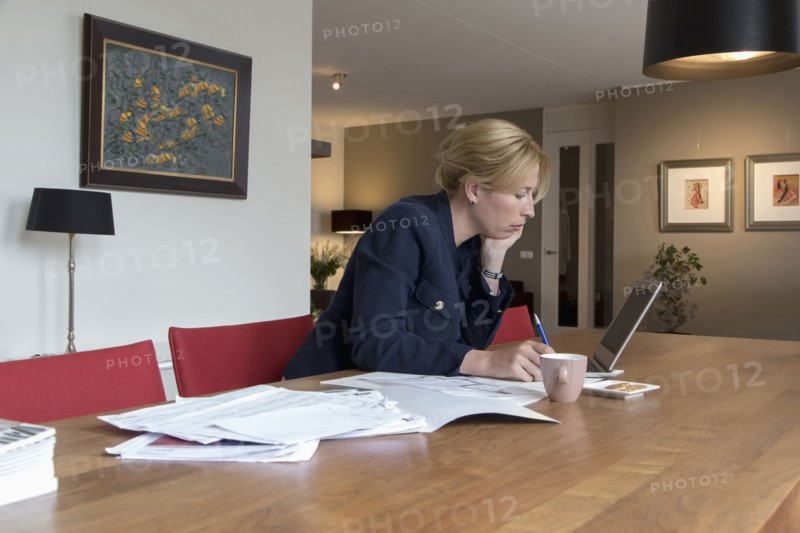 Businesswoman working art home