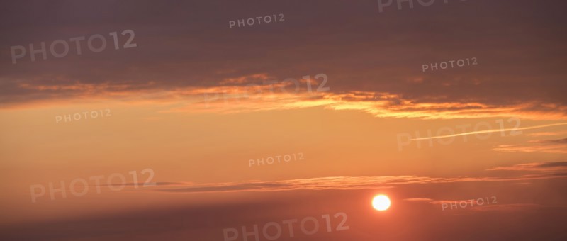 Panoramic view of sky at sunset.