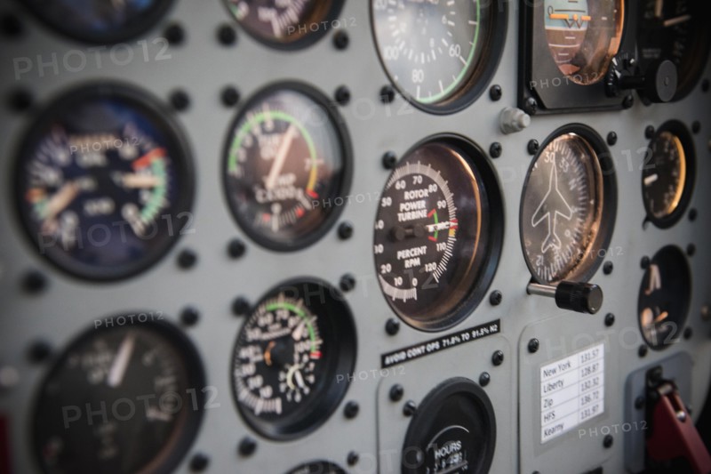 Cockpit in helicopter