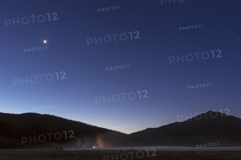 Scenic view of landscape at night