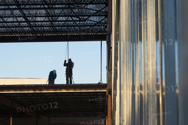 Men working at construction site