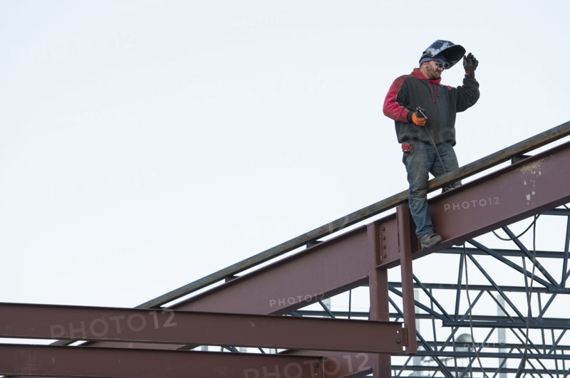 Man welding steel bar
