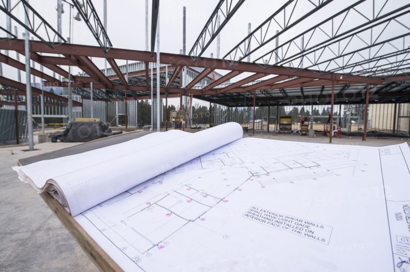 Architectual plans on table