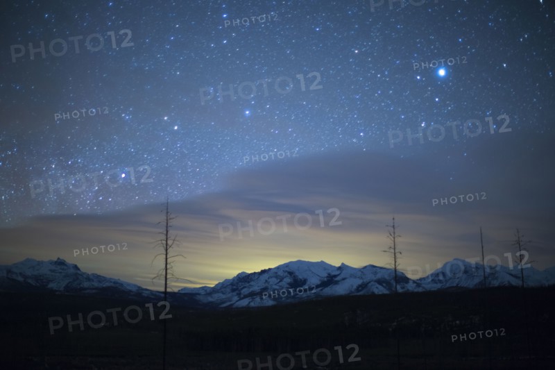 Scenic view of night sky with aurora borealis