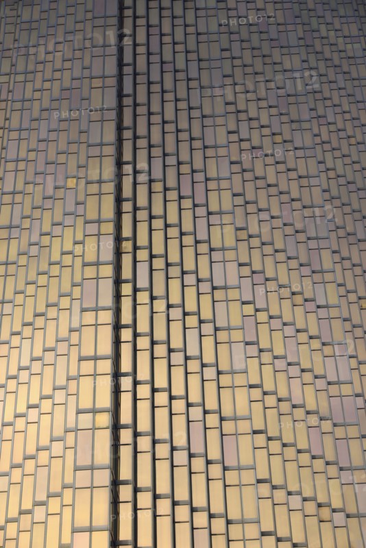 Full frame of skyscraper glass facade