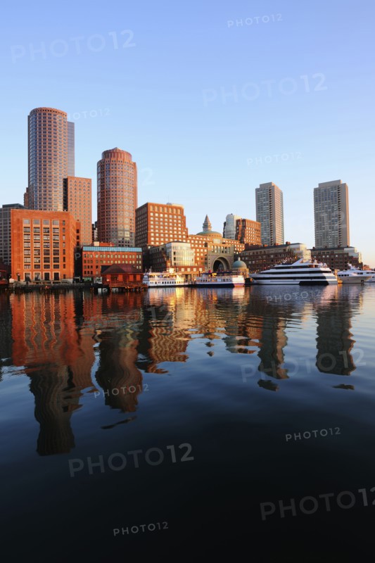 Symmetrical view of architecture reflecting in water