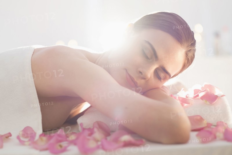 Young woman during beauty treatment.