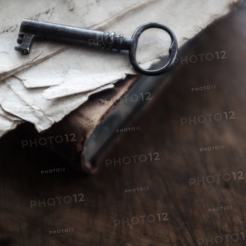 Old key and letters.