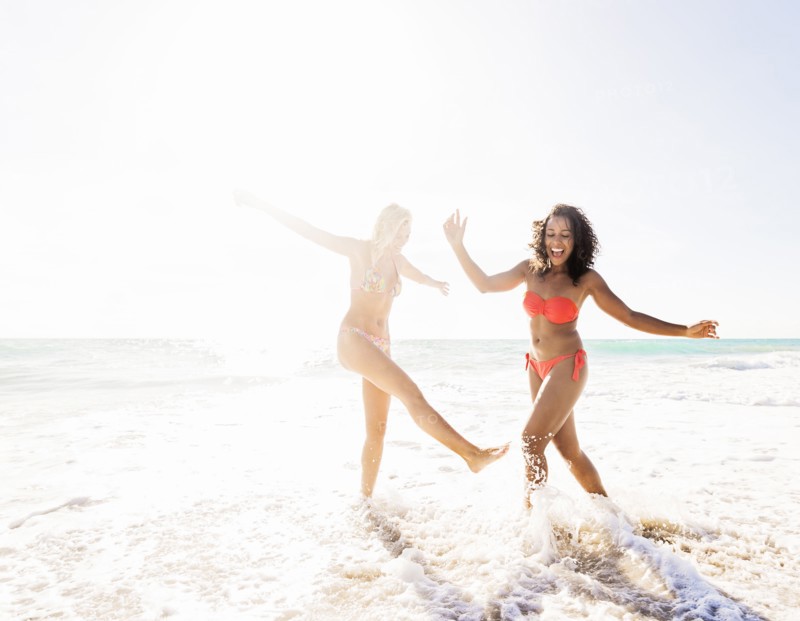 Female friends on beach