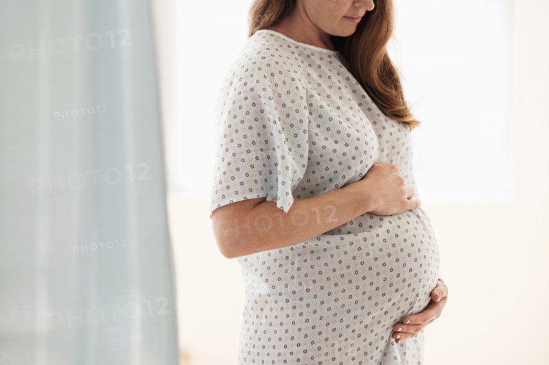 Pregnant woman at hospital.