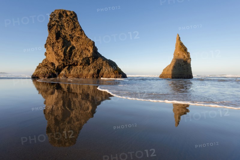 Rock formations on beach