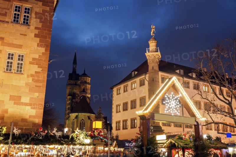 Christmas market at night