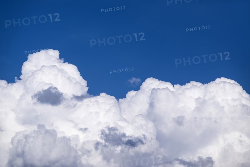 View of puffy cloud formations.