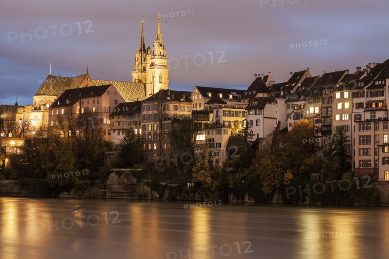 Basel Minster and Rhine River