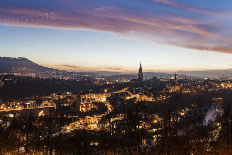 Old town at sunset