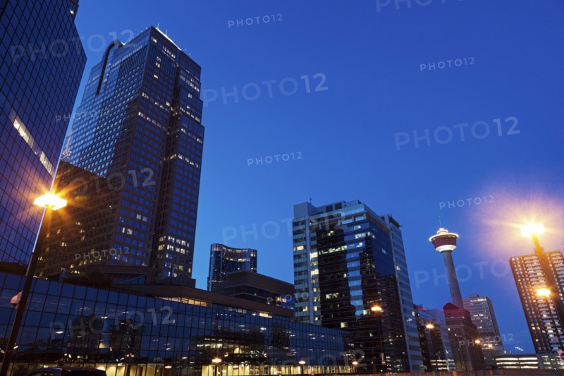Skyscrapers at night