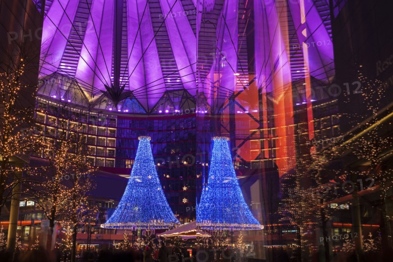 Illuminated decorations of Sony Center