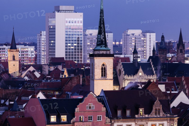 Cityscape with Allerheiligenkirche bell tower