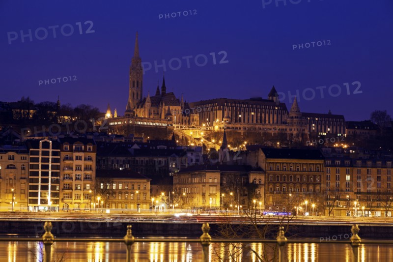 Buda skyline with Matthias Church and Fisherman's Bastion