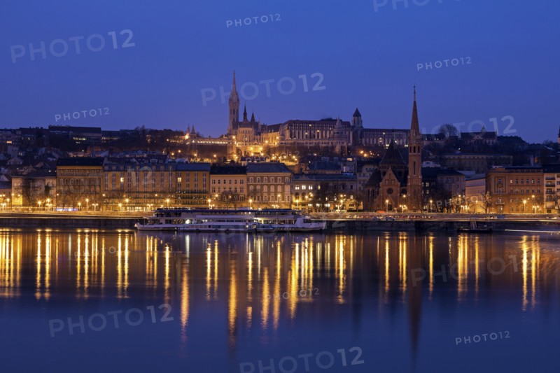 Buda skyline with Matthias Church and Fisherman's Bastion