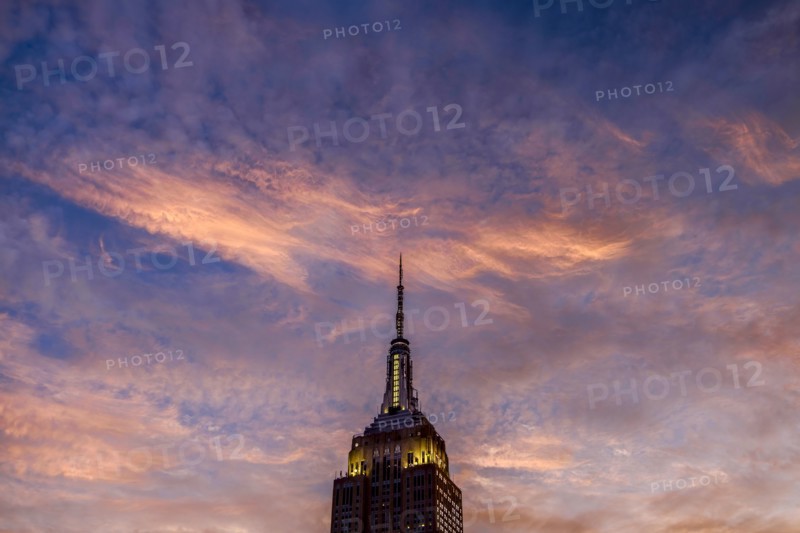 Empire State Building at sunset. USA, New York, New York City.