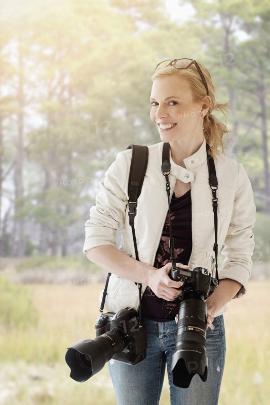Portrait of female photographer.