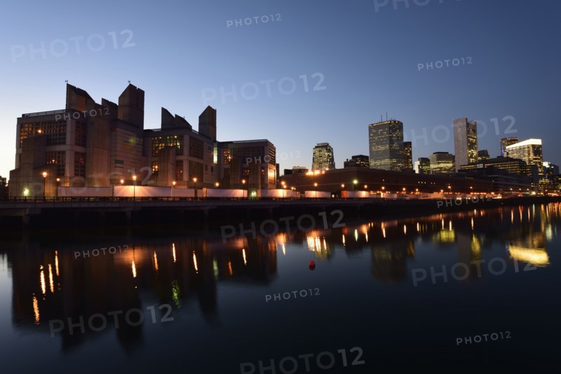 City at dusk