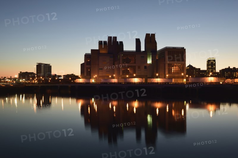 Expressway Tunnel Ventilation System Building at dusk