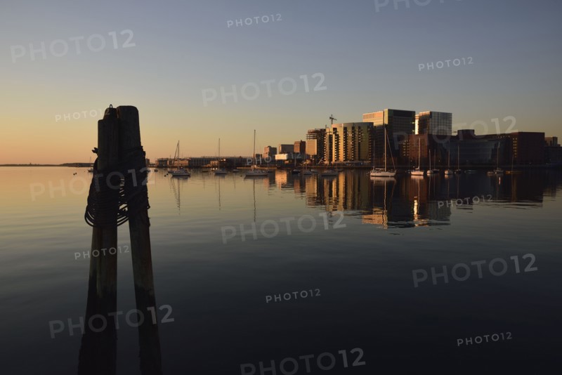 Fan Pier waterfront at sunrise