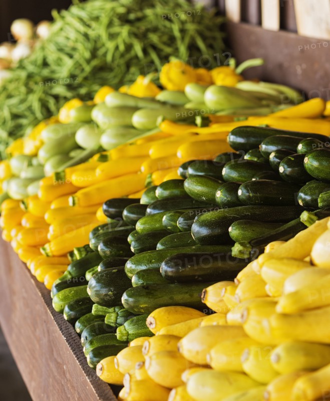 Market stall with organic vegetables