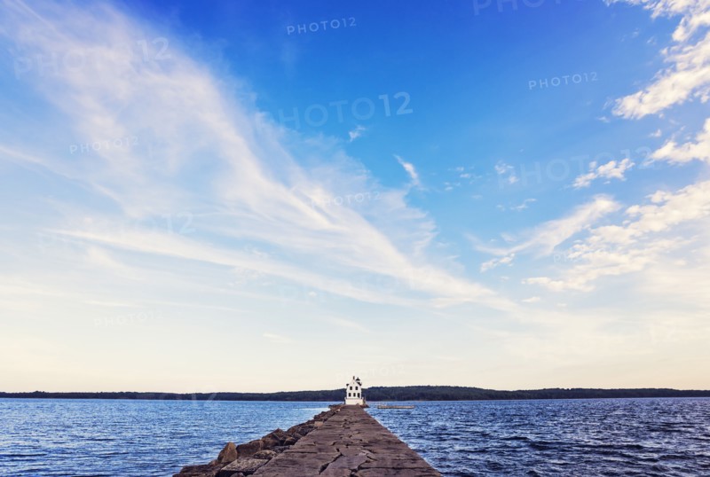Rockland Breakwater Lighthouse seeing from pier