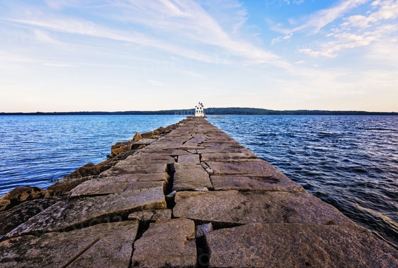 Rockland Breakwater Lighthouse seeing from pier