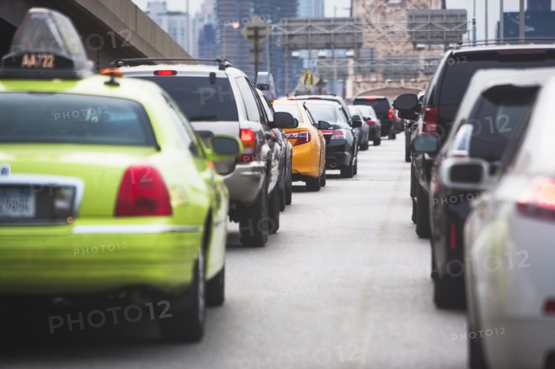 Cars in traffic jam