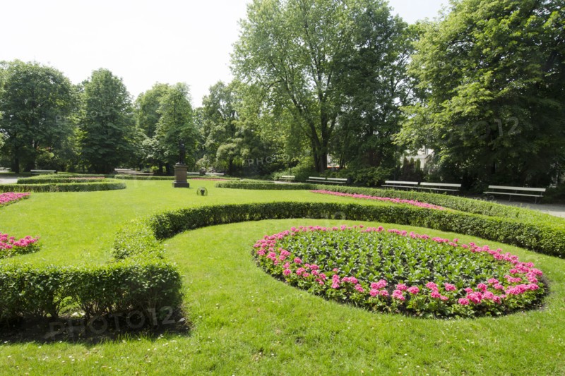 Flowerbed in Lazienki Park