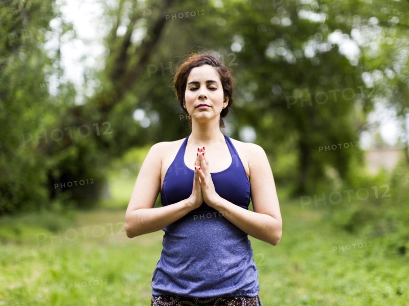 Woman exercising outdoors