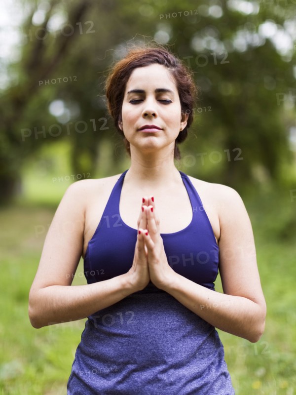 Woman exercising outdoors