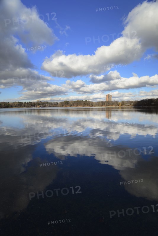 Cloud reflection on Jamaica Pond