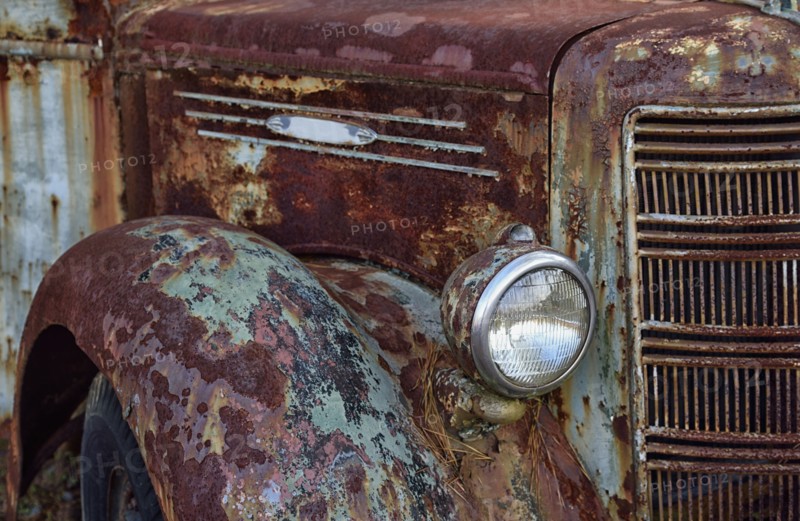 Rusty abandoned truck