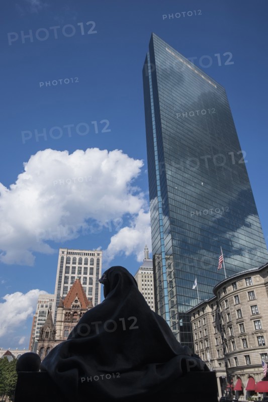 View of statue in Copley Square