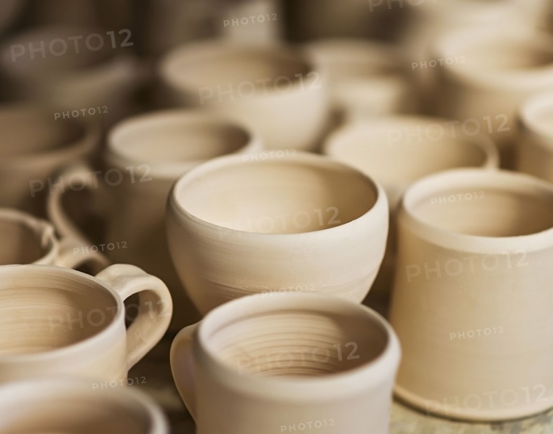 Clay products in workshop