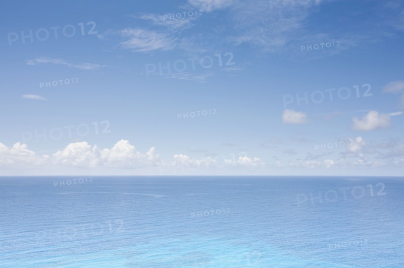 Scenic seascape and cloudy sky