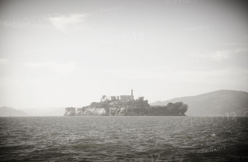 Silhouette of island on sea