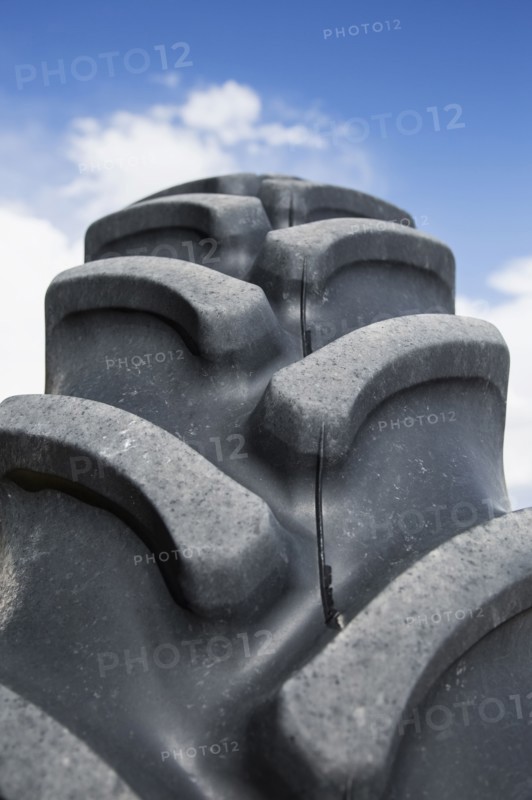 Close up of tractor tire