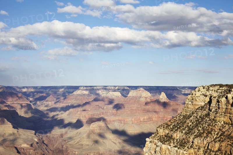 Grand Canyon with clouds on sky