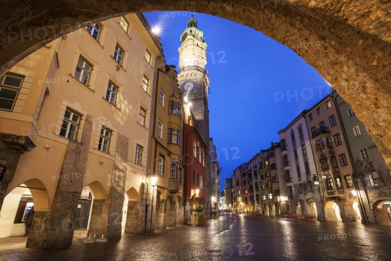 Old town at dusk