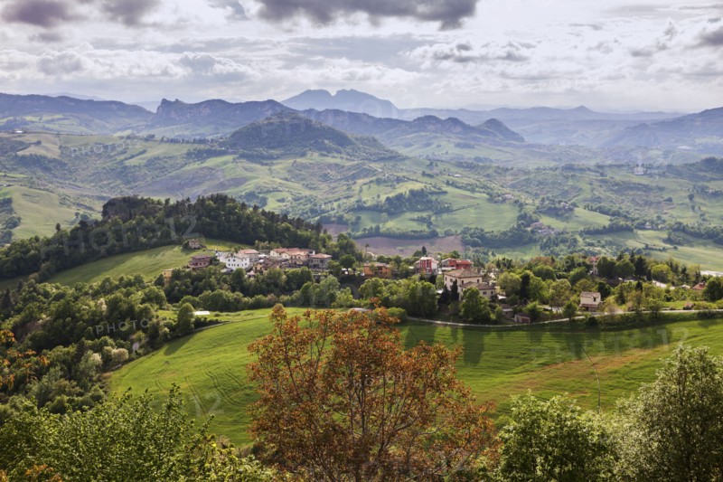 Landscape with town